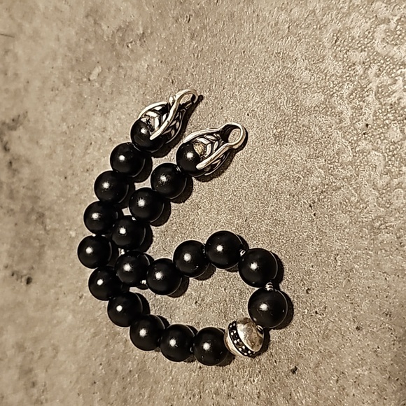 David Yuman Onyx Bead Bracelet with Pave Stones - Picture 6 of 6